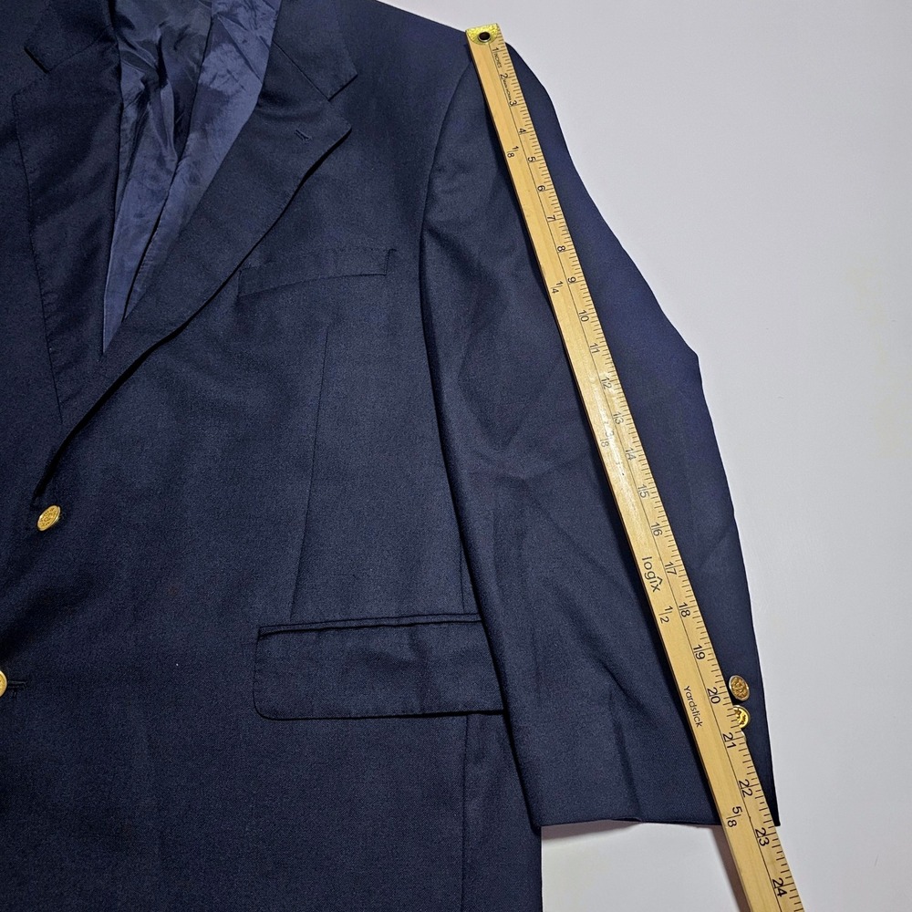 Coppley Sydney Navy Blue 100% Pure Cashmere Blazer Sport Coat Mens 46S Canada - Picture 13 of 14